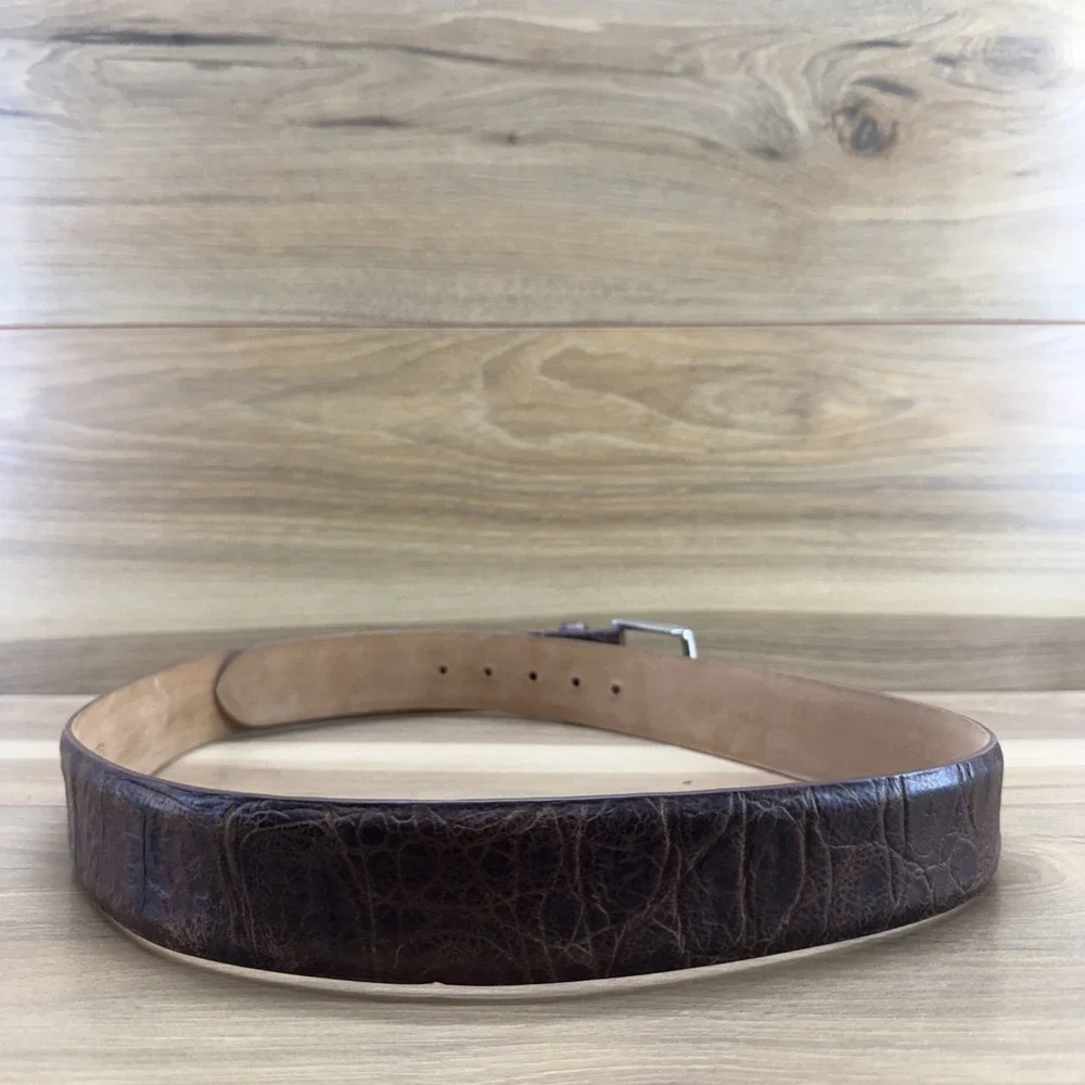 Wkleinberg Mens Belt Size 38 Brown Embossed Leather‎ USA Made